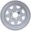 Dexstar Steel Spoke Trailer Wheel - 15" x 5" Rim - 5 on 4-1/2 - White Powder Coat 15 Inch AM20422