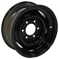 Dexstar Conventional Steel Wheel - 15" x 6" Rim - 6 on 5-1/2 - Black Powder Coat - AM20514
