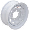Dexstar Steel Mini Mod Trailer Wheel - 15" x 6" Rim - 6 on 5-1/2 - White Powder Coat Steel Wheels - Powder Coat AM20552