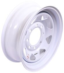 Dexstar Steel Spoke Trailer Wheel - 16" x 6" Rim - 8 on 6-1/2 - White Powder Coat - AM20750