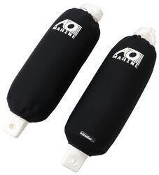 Rotomolded Boat Fenders w/ Neoprene Covers for 20' to 25' Long Boats - White Vinyl - Qty 2 - AM24NR