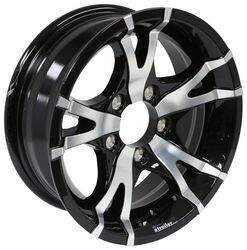 Aluminum Sendel Series T07 Black Machined Trailer Wheel - 14" x 5-1/2" Rim - 5 on 4-1/2 - AM25DR