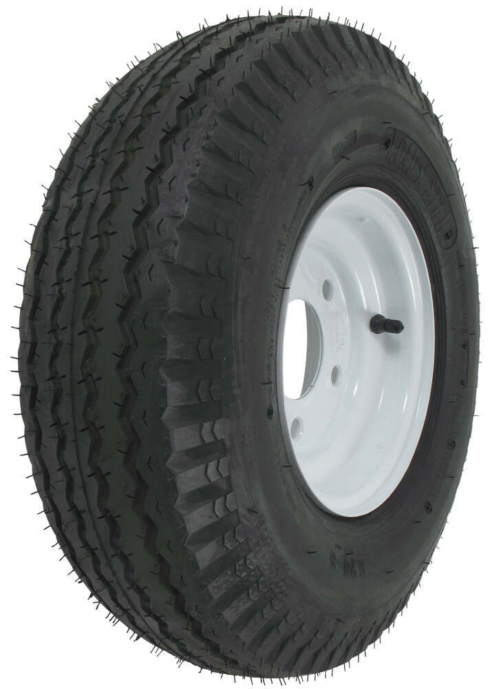 Two Trailer Tires On Rims 5.70-8 570-8 5.70 X 8 8 in B 4 Lug Bolt Wheel White 5.70 8 Trailer Tire And Rim 4 Lug