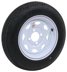 Kenda 4.80-12 Bias Trailer Tire with 12" White Wheel - 4 on 4 - Load Range B - AM30540