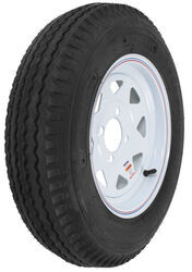 Kenda 5.30-12 Bias Trailer Tire with 12" White Wheel - 4 on 4 - Load Range B - AM30700