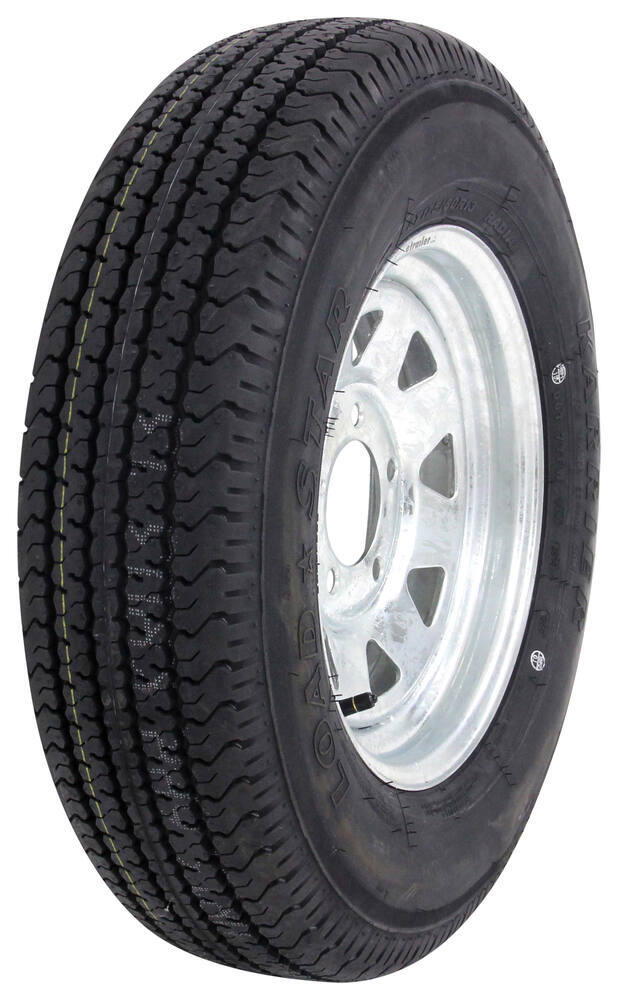 2-Pack Bias Ply Trailer Tire 175/80D13 LRC 13x4.5 4 Lug White Modular Wheel Rim 