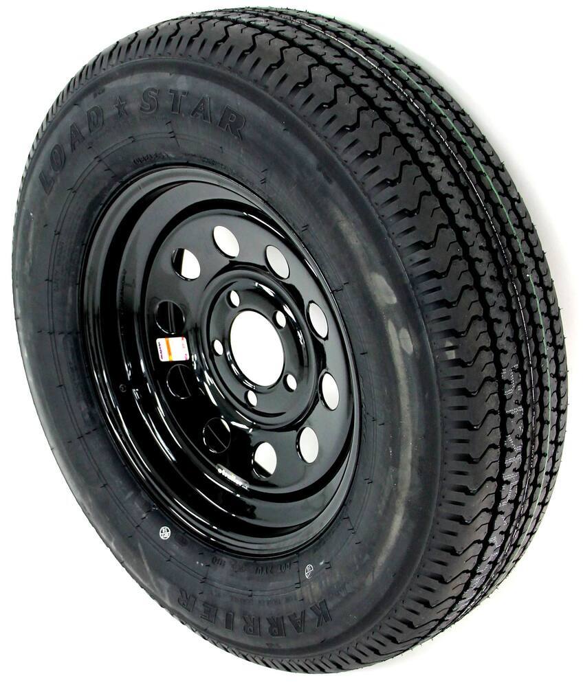 Kenda Karrier ST205/75R15 Radial Trailer Tire with 15" Black Mod Wheel - 5 on 4-1/2 - LR D 205/75-15 AM32424