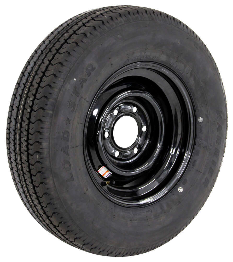 Karrier ST225/75R15 Radial Trailer Tire with 15" Black Steel Wheel - 6 on 5-1/2 - Load Range D Radial Tire AM32575