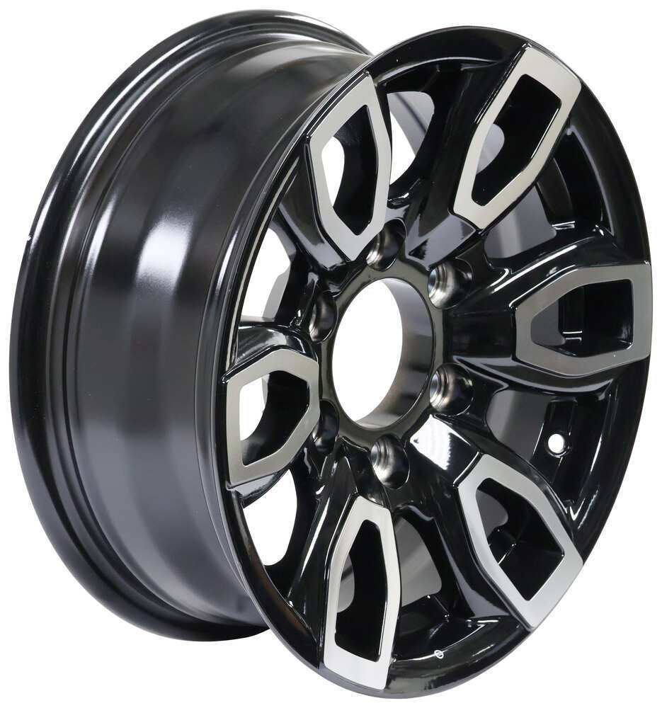 Aluminum AM03 Series Black Machined Trailer Wheel - 15