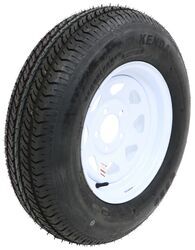 Kenda ST205/75D14 Bias Trailer Tire w 14" White Spoke Wheel - 5 on 4-1/2 - Load Range C - AM3S455