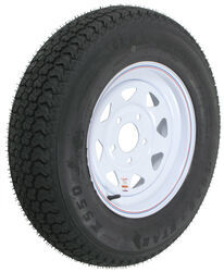 Loadstar ST205/75D15 Bias Trailer Tire with 15" White Wheel - 5 on 5 - Load Range C - AM3S638