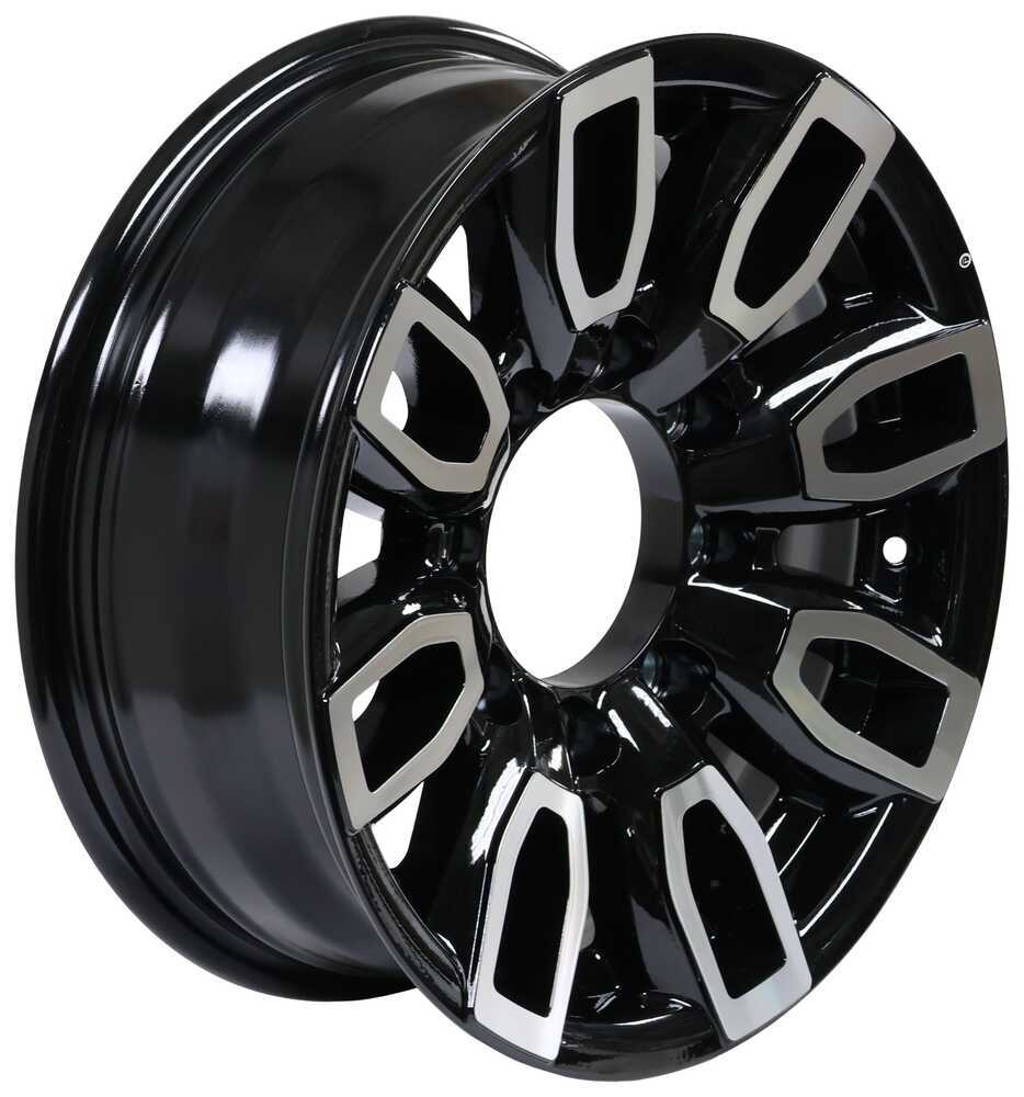 Aluminum AM03 Series Black Machined Trailer Wheel - 16