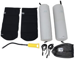 Inflatable Boat Fenders w/ Neoprene Covers for 30' to 40' Long Boats - Gray PVC - Qty 2 - AM44NR