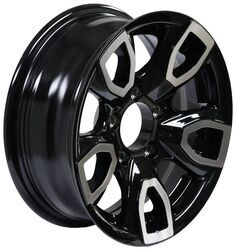 Aluminum AM03 Series Black Machined Trailer Wheel - 14" x 5-1/2" Rim - 5 on 4-1/2 - AM48NR