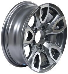 Aluminum AM03 Series Gunmetal Gray Machined Trailer Wheel - 14" x 5-1/2" Rim - 5 on 4-1/2 - AM68NR