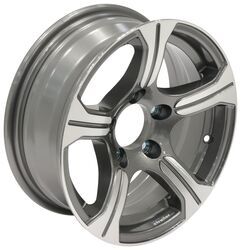 14" x 5.5" AM01 Series Aluminum Trailer Wheel - 5 on 4-1/2" - Gunmetal - 2,150-lb - AM77PR