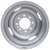 wheel only steel dual with offset - 16 inch x 6 rim 8 on 6.5 4.77 pilot silver