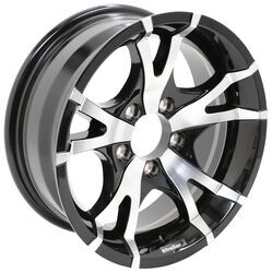 Aluminum Sendel Series T07 Black Machined Trailer Wheel - 15" x 6" Rim - 5 on 4-1/2 - AM97XR