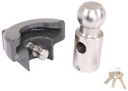 AMPLock Trailer Coupler Lock for Flat Lip 2-5/16" Ball Couplers - Ductile Cast Iron - AMP44FR