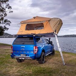 ARB Flinders Rooftop Tent - 2 Person - 660 lbs - Sand and Khaki - ARB39AT