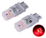 3156/3157 LED Tail Light Bulbs - Wedge Base - 199 Lumens - Red - Qty 2                              