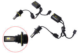 H13 LED Headlight Bulbs with Anti-Flicker Harness - Dual Beam - 1,995 Lumens - Cool White - Qty 2   