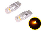 4257 LED Turn Signal Bulbs - Wedge Base - 600 Lumens - Amber - Qty 2                                