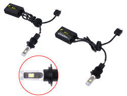 H7 LED Headlight Bulbs with Anti-Flicker Harness - Single Beam - 1,995 Lumens - Cool White - Qty 2