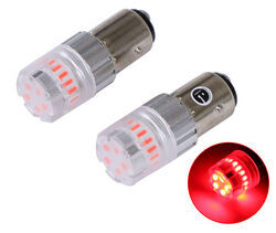 1157 LED Tail Light Bulbs - Double Contact Bayonet - 199 Lumens - Red - Qty 2 - ARC63FR