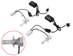 H4 LED Headlight Bulbs with Anti-Flicker Harness - Dual Beam - 4,565 Lumens - Cool White - Qty 2