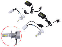 H4 LED Headlight Bulbs with Anti-Flicker Harness - Dual Beam - 4,565 Lumens - Cool White - Qty 2    