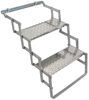 Brophy Camper Scissor Steps - 2 Steps - Aluminum - Diamond Tread - 17" Wide - 250 lbs Aluminum AS02