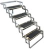 brophy rv and camper steps 4 ground contact scissor - aluminum non-slip tread 24 inch wide 300 lbs