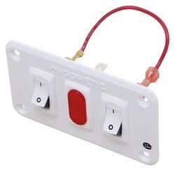 Double-Panel On/Off Switch for Dometic Gas / Electric Combination Water Heaters - White - AT91230