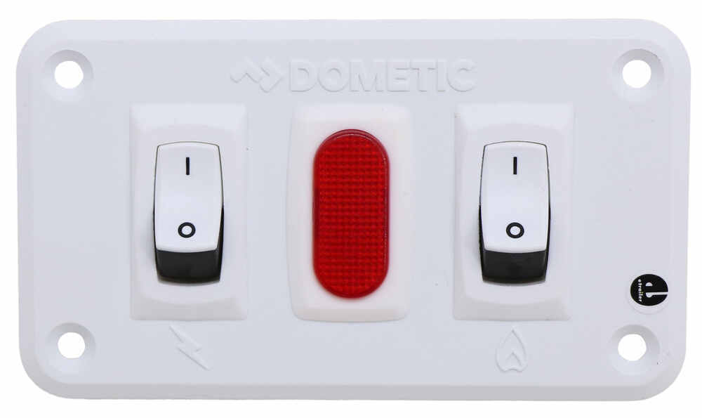 RV Atwood Dometic Water Heater White Dual 12V Switch Panel 91230 Gas Electric 