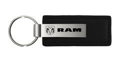 Ram Key Chain - Rectangular - Leather - Black - AU33FR