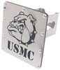 public service and military standard usmc bulldog trailer hitch cover - 2 inch hitches stainless steel