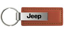 Jeep Key Chain - Rectangular - Leather - Brown - AU43FR
