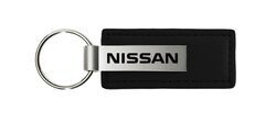 Nissan Key Chain - Rectangular - Leather - Black - AU53FR