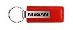 Nissan Key Chain - Rectangular - Leather - Red - AU63FR