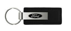 Ford Key Chain - Rectangular - Leather - Black - AU88FR