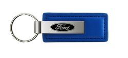 Ford Key Chain - Rectangular - Leather - Blue - AU93FR