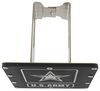 US Army Trailer Hitch Cover - 2" Hitches - Stainless Steel - Rugged Black Standard AUT-ARMY2-RB