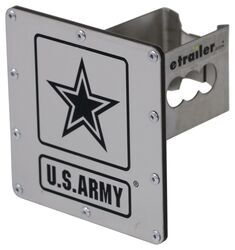 US Army Trailer Hitch Cover - 2" Hitches - Stainless Steel - Brushed