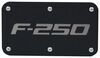 Ford F-250 Trailer Hitch Cover - 2" Hitches - Stainless Steel - Rugged Black Logo AUT-F252-RB
