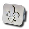 misc covers fits 2 inch hitch fleur-de-lis trailer cover - hitches stainless steel chrome