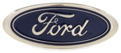 Ford Trailer Hitch Cover - 2" Hitches - Stainless Steel - Chrome and Blue - AUT-FOR-C