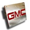 oem fits 2 inch hitch gmc trailer cover - hitches brushed stainless steel