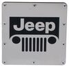 Jeep Grille Trailer Hitch Cover - 2" Hitches - Stainless Steel - Brushed Logo AUT-JEEG-S