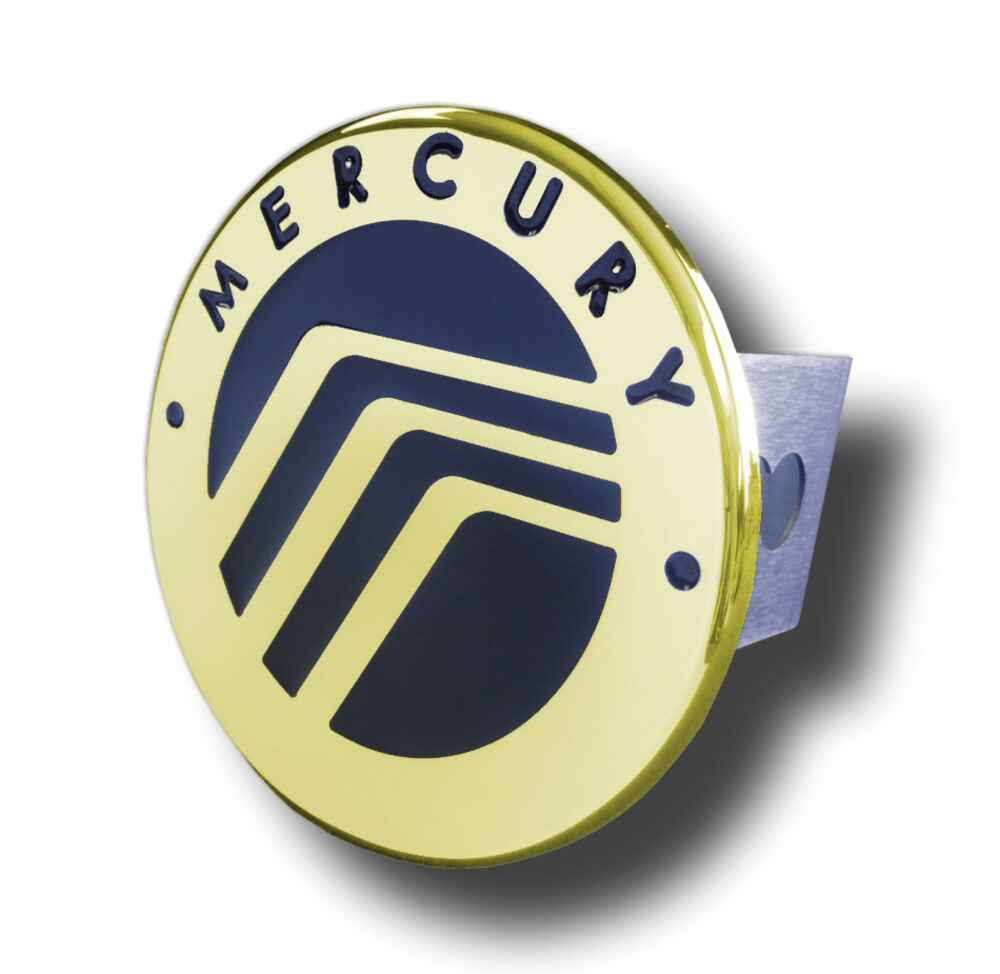 Mercury Trailer Hitch Cover - 2" Hitches - Stainless Steel - Gold Mercury AUT-MRY-G